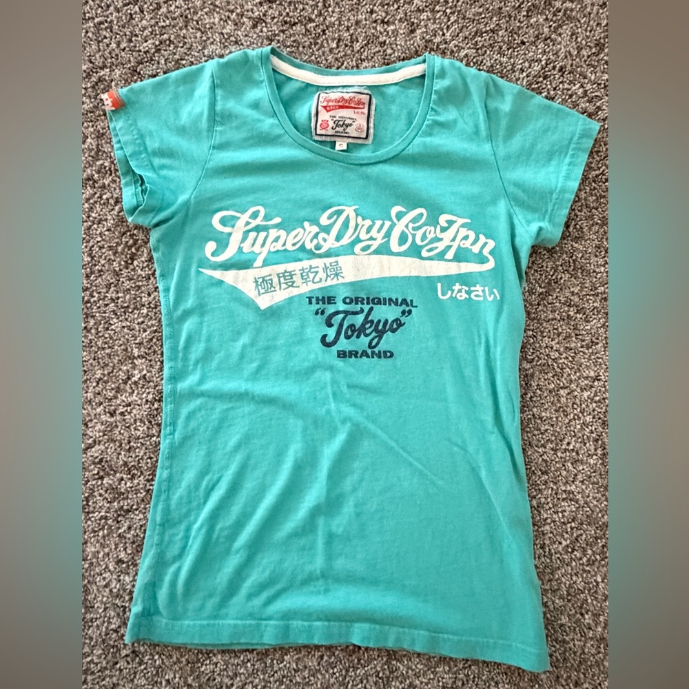 Superdry Women's Aqua Tokyo T-shirt - small women